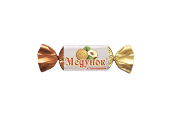 Конфета Конфеты Медунок с карамелью, арахисом и печеньем