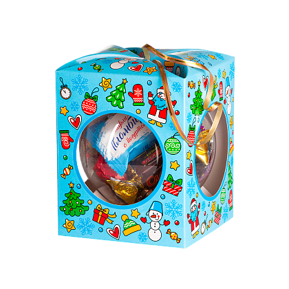 Новогодний подарок Вкусный новогодний подарок «Елочный шарик голубой (игрушка на елку)»
